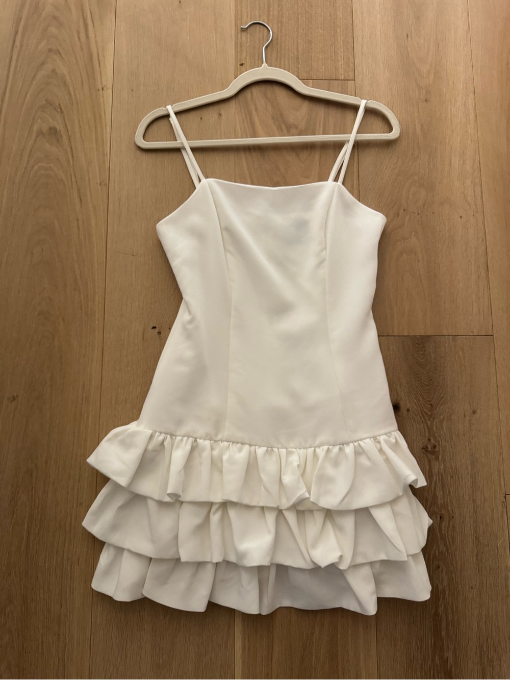 Do + Be White Tiered Ruffle Mini Dress